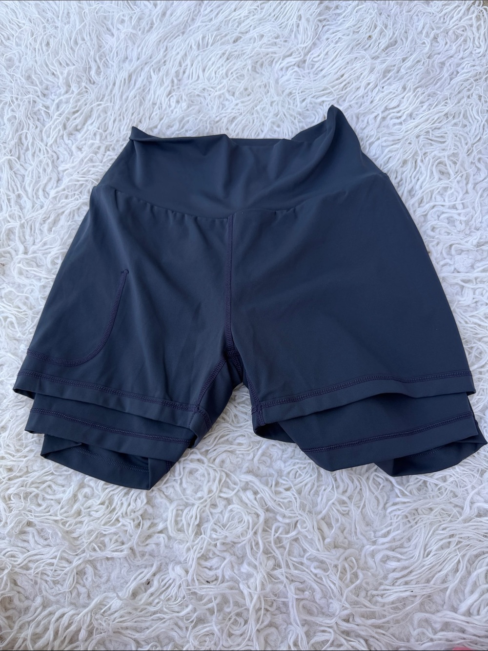 HALARA Navy Athletic Skirt-Shorts Set with High Waist - Picture 6 of 9